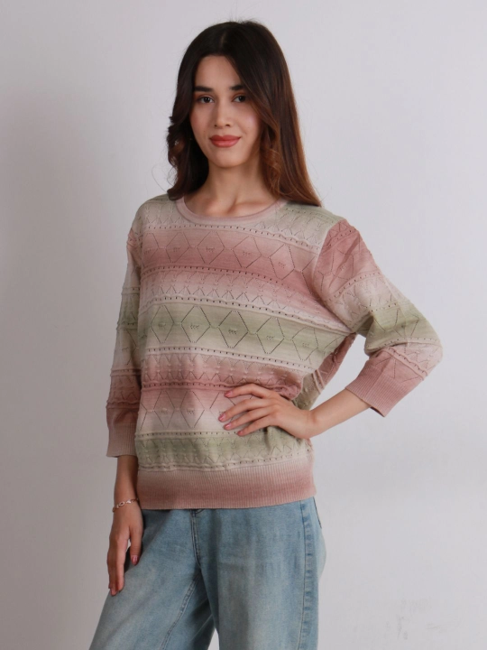 Ayollar uchun oversayz sviter, polyester, universal o'lcham, qulay va issiq