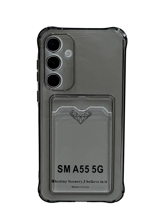 Samsung A16, A36, A56, A06, A13, A23, A24 uchun zarbaga qarshi kart-xolderli g‘ilof