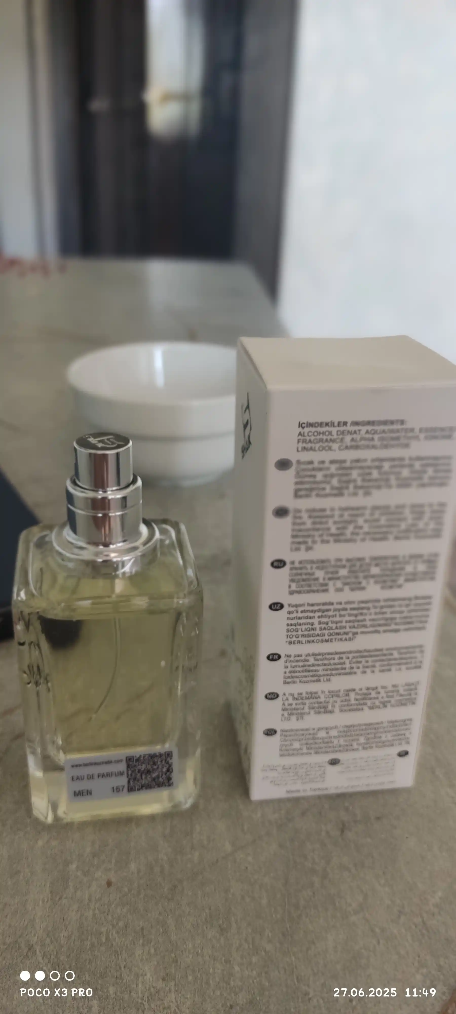 Parfyumlangan suv SHAIK 157, Homme Cologne, erkaklar uchun, 50 ml