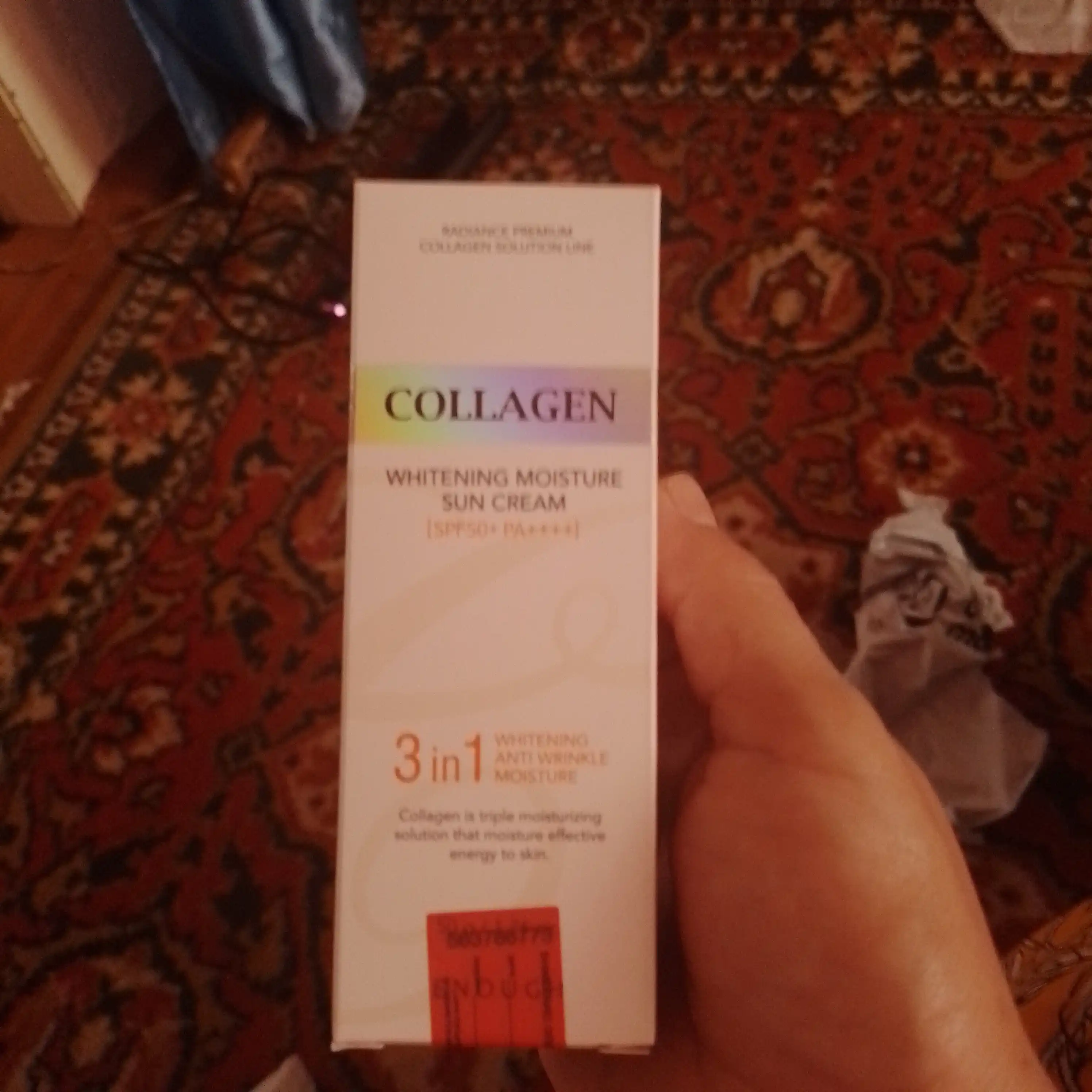 Quyoshdan himoya kremi Enough 3 in 1 Whitening Sun Cream SPF50/PA+ kollagen bilan, 50 ml