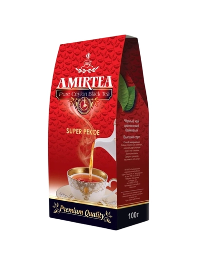 Амир Чай черный Цейлон В/С Super Pekoe 100 гр — АМИРТЕА-651625