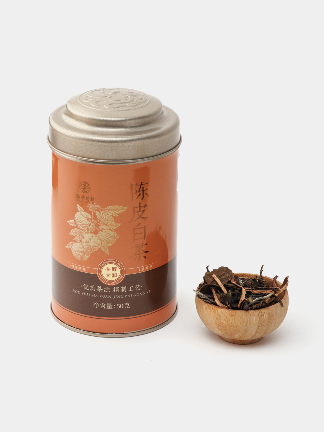 Choy Chenpi Baicha 50 gr - oq, quritilgan mandarin po‘chog‘i bilan - 