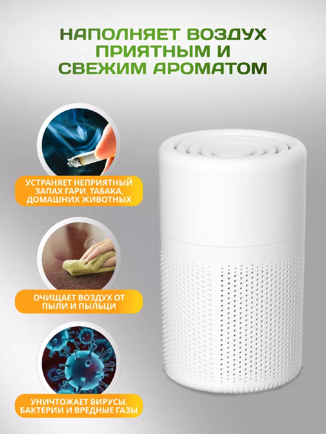Очиститель воздуха Air purifying, очистка от аллергенов, ионизатор,HEPA-фильтры