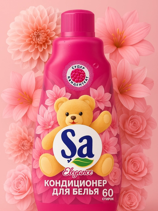 Kir uchun SA konditsioner 60 ta uvish, yoqimli hid, gigiyenik, koncentrat, 1.5 litr