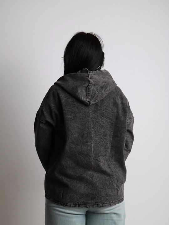 Ayollar uchun keng jins kurtka, XL-XXXL o‘lcham