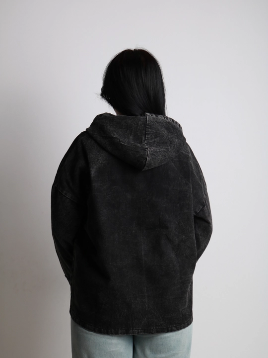 Ayollar uchun keng jins kurtka, XL-XXXL o‘lcham