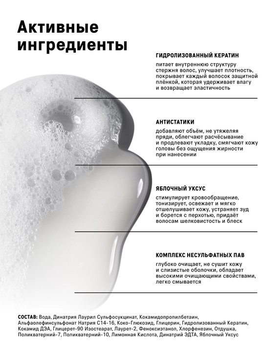 The Act Шампунь профессиональный бессульфатный для волос женский DETOX, 300 мл