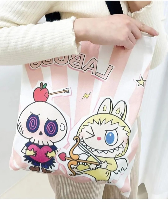 Labubu rasmli sumka shopper - 