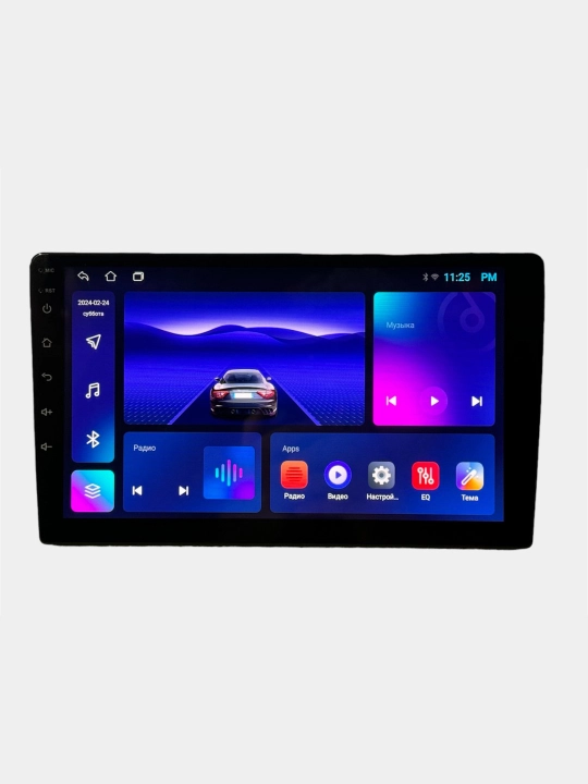Авто монитор Smart car, SIM CARD  4 / 32 ГБ, c рамкой, голосовое управление