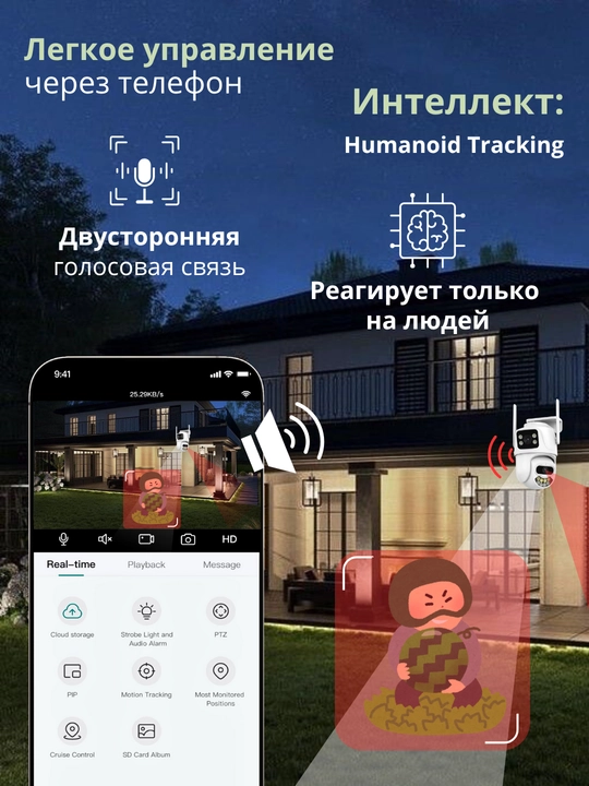 Hikvision, V380, Icsee Wi-Fi камера наблюдения 360°, камера видеонаблюдения, камера