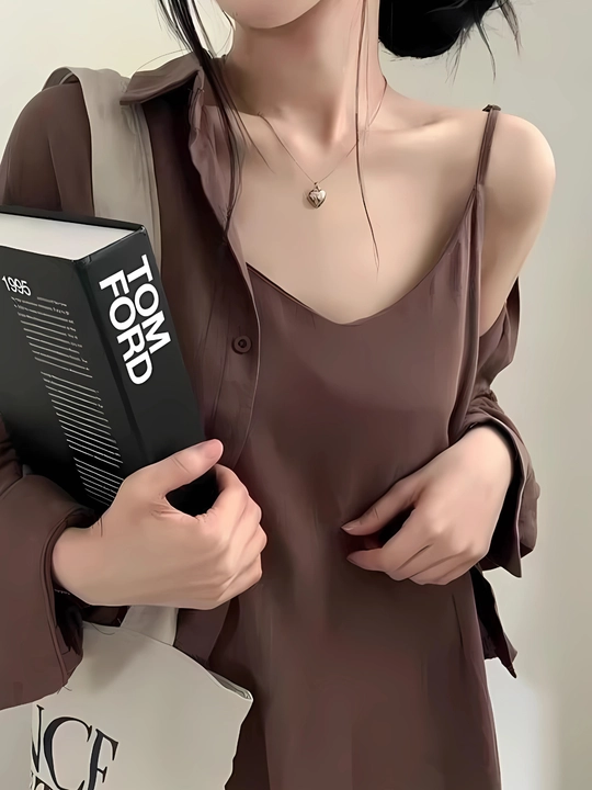 Платье-комбинация женское с рубашкой, комплект двойка Elly Fashion