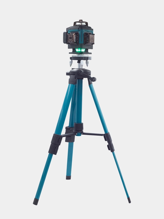 Lazer darajasi 4D, daraja, 360 daraja, 16 qator, tripod va ikkita batareya bilan