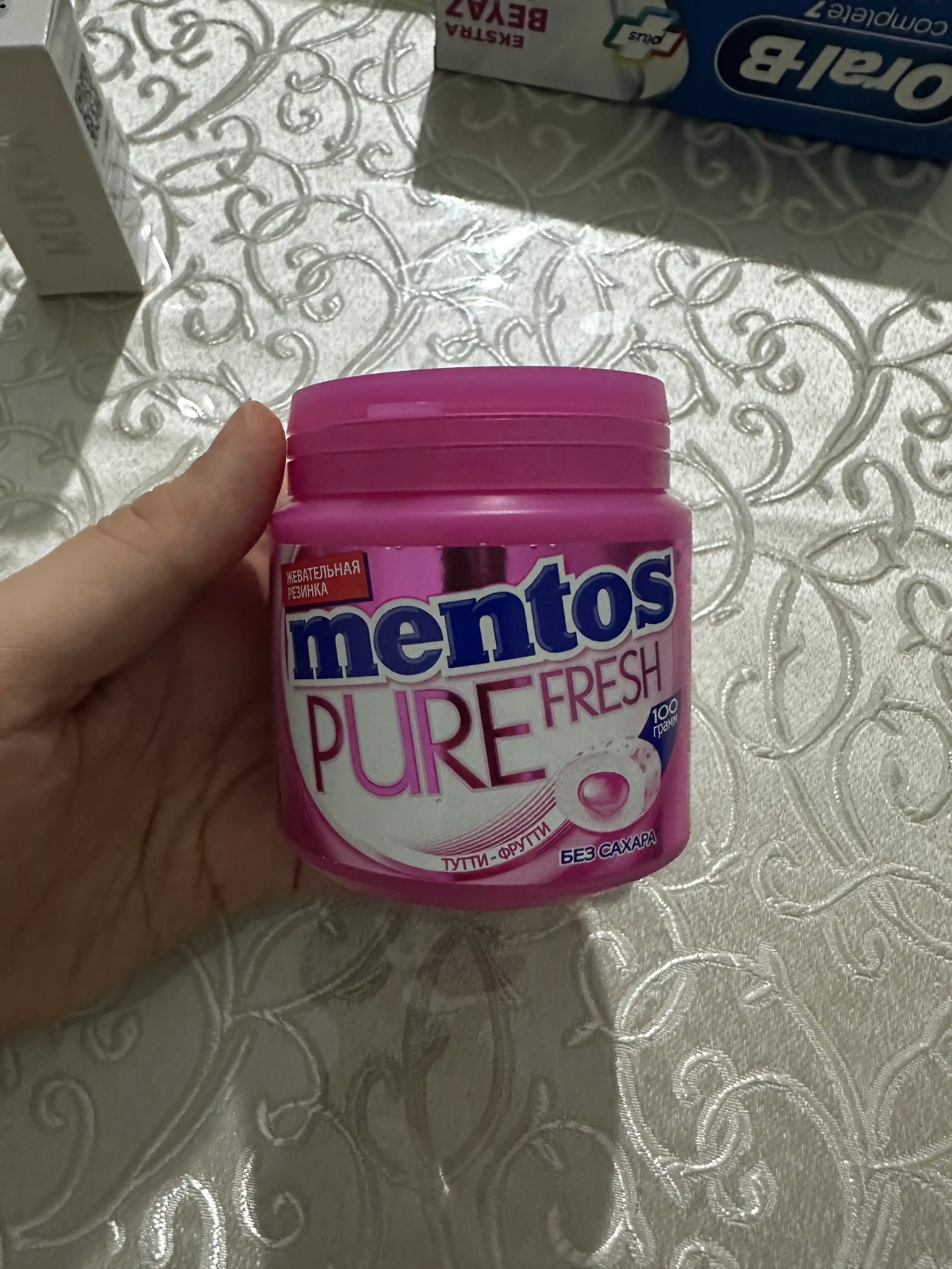 Chaynash saqich Mentos Pure Fresh Tutti-Frutti, 100 g