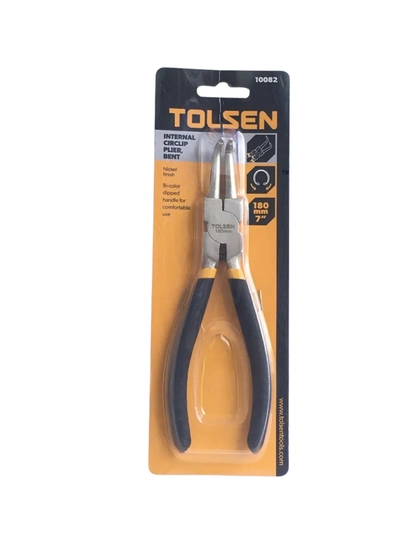 Съёмник стопорных колец TOLSEN 10082, 180 мм, изогнутые, сжатие — ОСНАСТК-10082TL