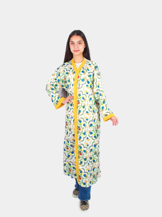 Milliy xalat, ayollar abayasi, oversize, to'n, zig'ir, nakidka
