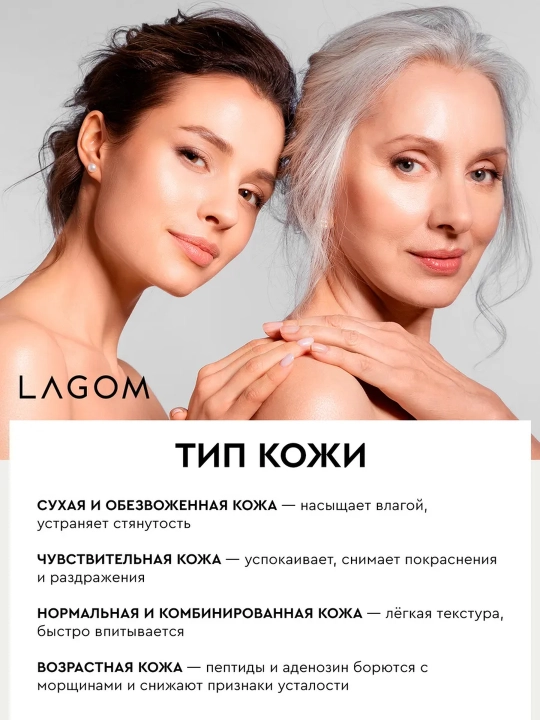 Yuz zardobi, LAGOM, ovqatlanish, hidratsiya, tiklash, 50 ml
