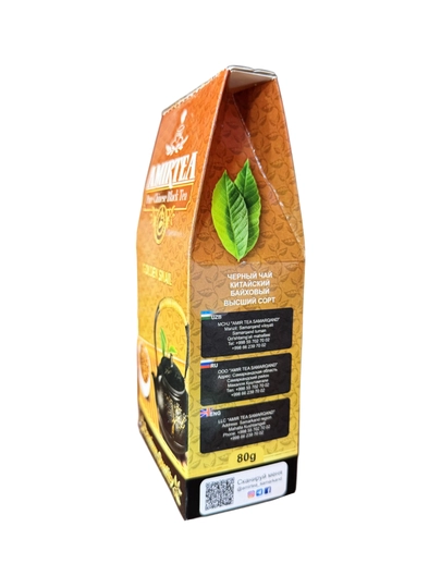 Amir Tea, Qora choy, Xitoy oliy navli Golden Snail, 80 gr