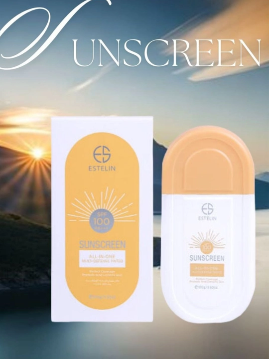 Estelin quyoshdan himoyalovchi krem, SPF 100, yuz uchun namlovchi va oqartiruvchi, 100g