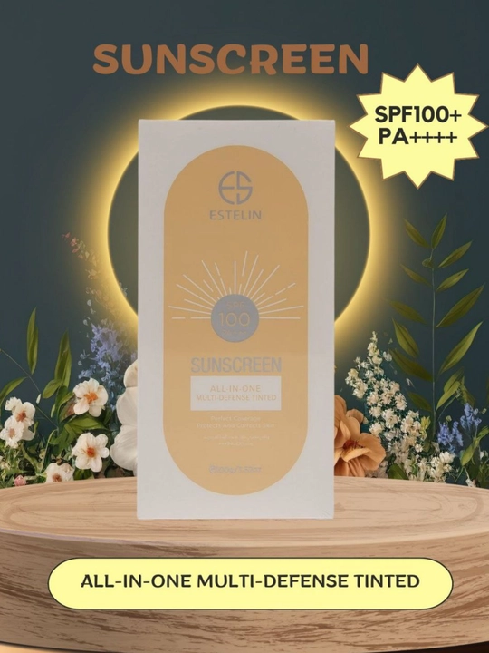 Estelin quyoshdan himoyalovchi krem, SPF 100, yuz uchun namlovchi va oqartiruvchi, 100g