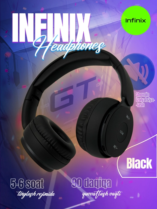 Беспроводные наушники Infinix Headphones, черный - 