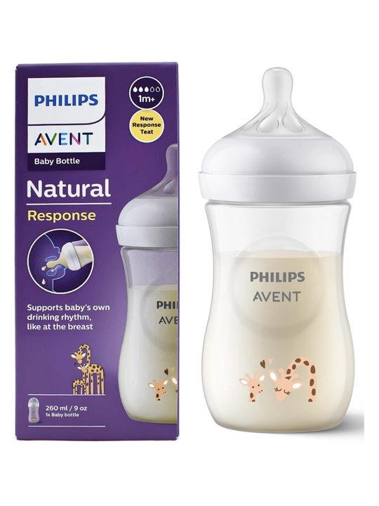Avent Natural Response butilkasi, 260 ml, BPA-free, 5 xil dizayn, 1 oydan