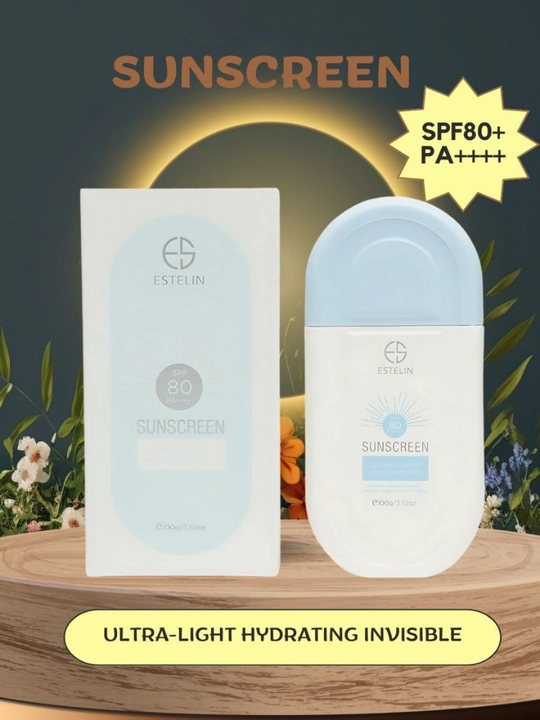 Estelin quyoshdan himoyalovchi krem, SPF 100, yuz uchun namlovchi va oqartiruvchi, 100g - 