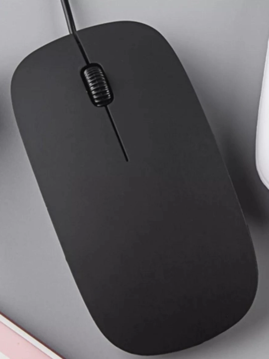 Проводная USB мышка для компьютера и ноутбука, черная, удобная, офисная, эргономичная