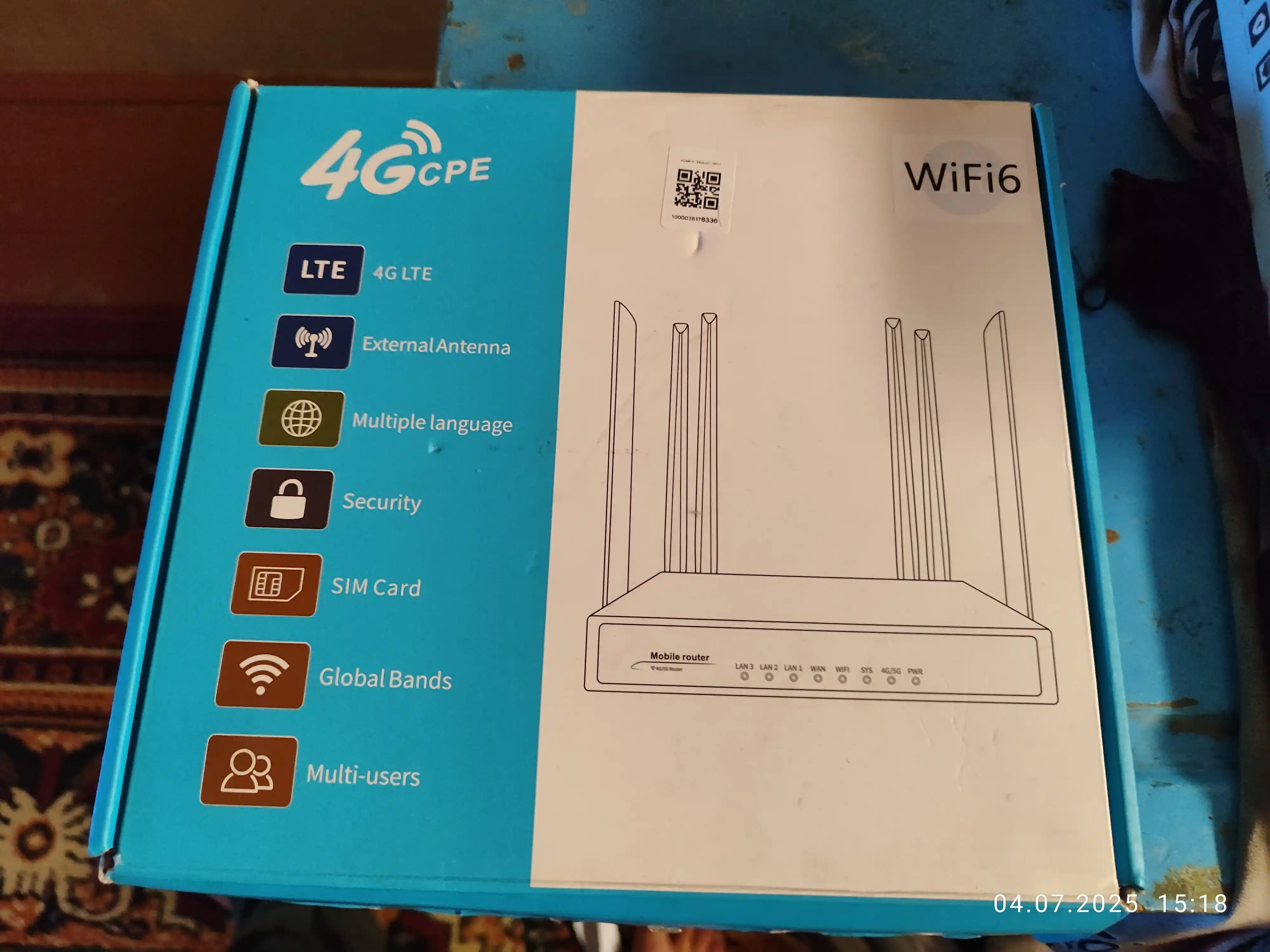 WiFi роутер, восемь антенн, беспроводной, сим карта, 4G/5G модем, CPE