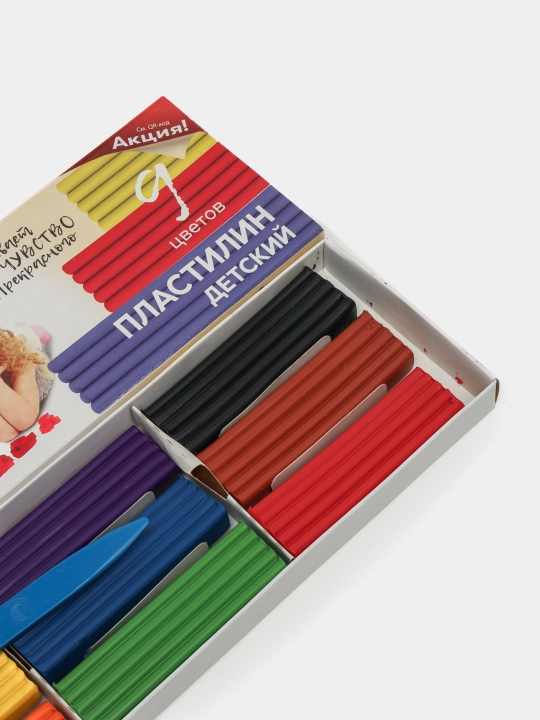 Ijod maktabi plastilini, 9 xil rang