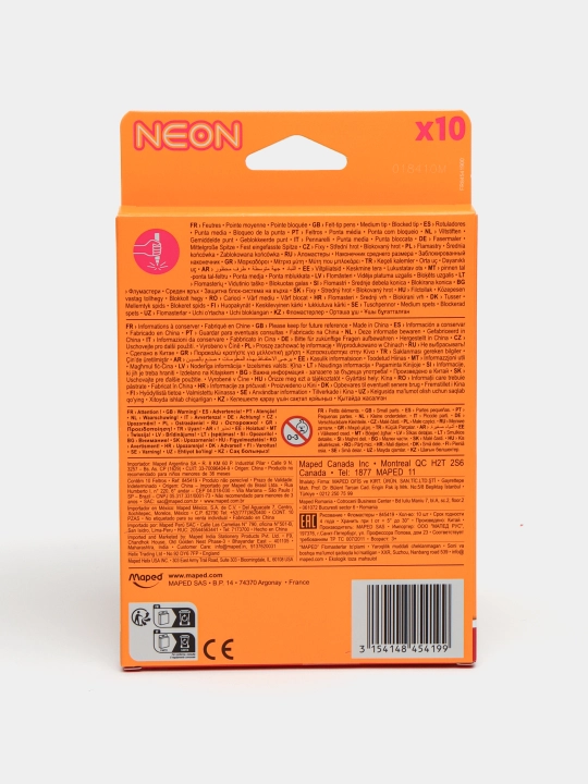 Flomasterlar NEON X10 Maped, 845419
