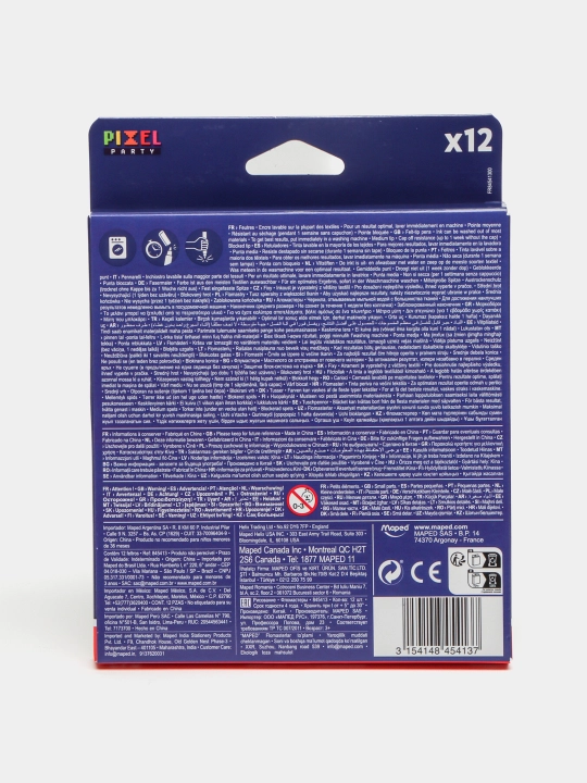 Flomasterlar Pixel Party X12 Cardboard Box Maped 845413