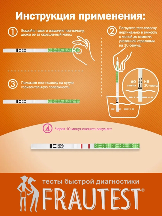 Тест на овуляцию Frautest Ovulation, тест-полоски, 5 шт