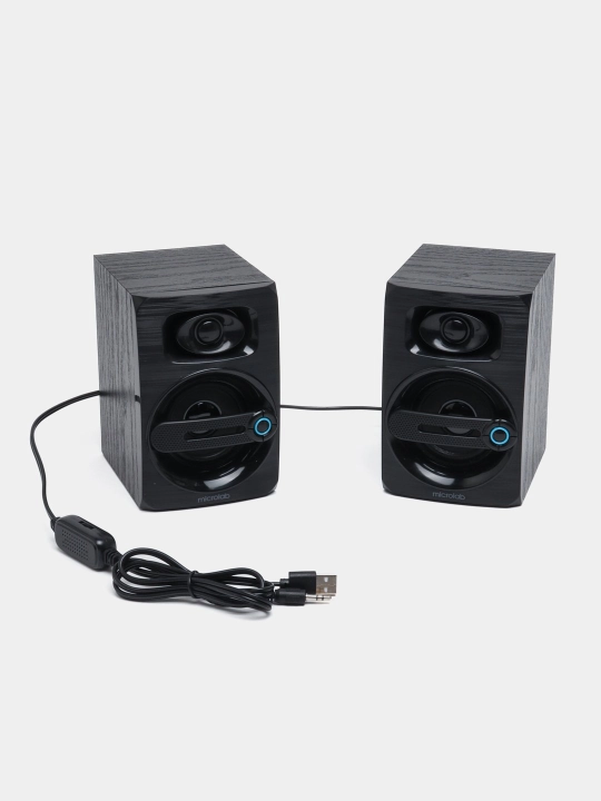 Kolonkalar Microlab B-23, kompyuter akustikasi 2.0, AUX+USB, 6 Vt RMS - 