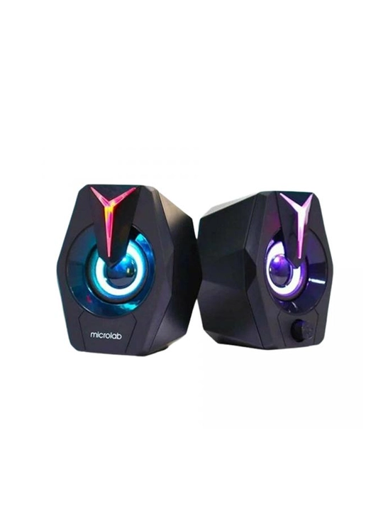 Колонки Microlab B-26, компьютерная акустика 2.0, AUX+USB, 6 Вт RMS, RGB - 