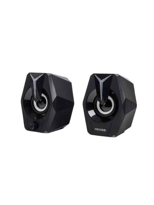 Kolonkalar Microlab B-26, kompyuter akustikasi 2.0, AUX+USB, 6 Vt RMS, RGB