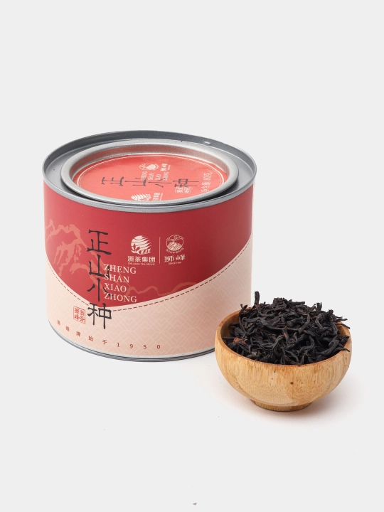 Choy Zhengshan Xiaozhong, 80 gr,  qora, yengil yog‘och tutuni hidiga ega - 