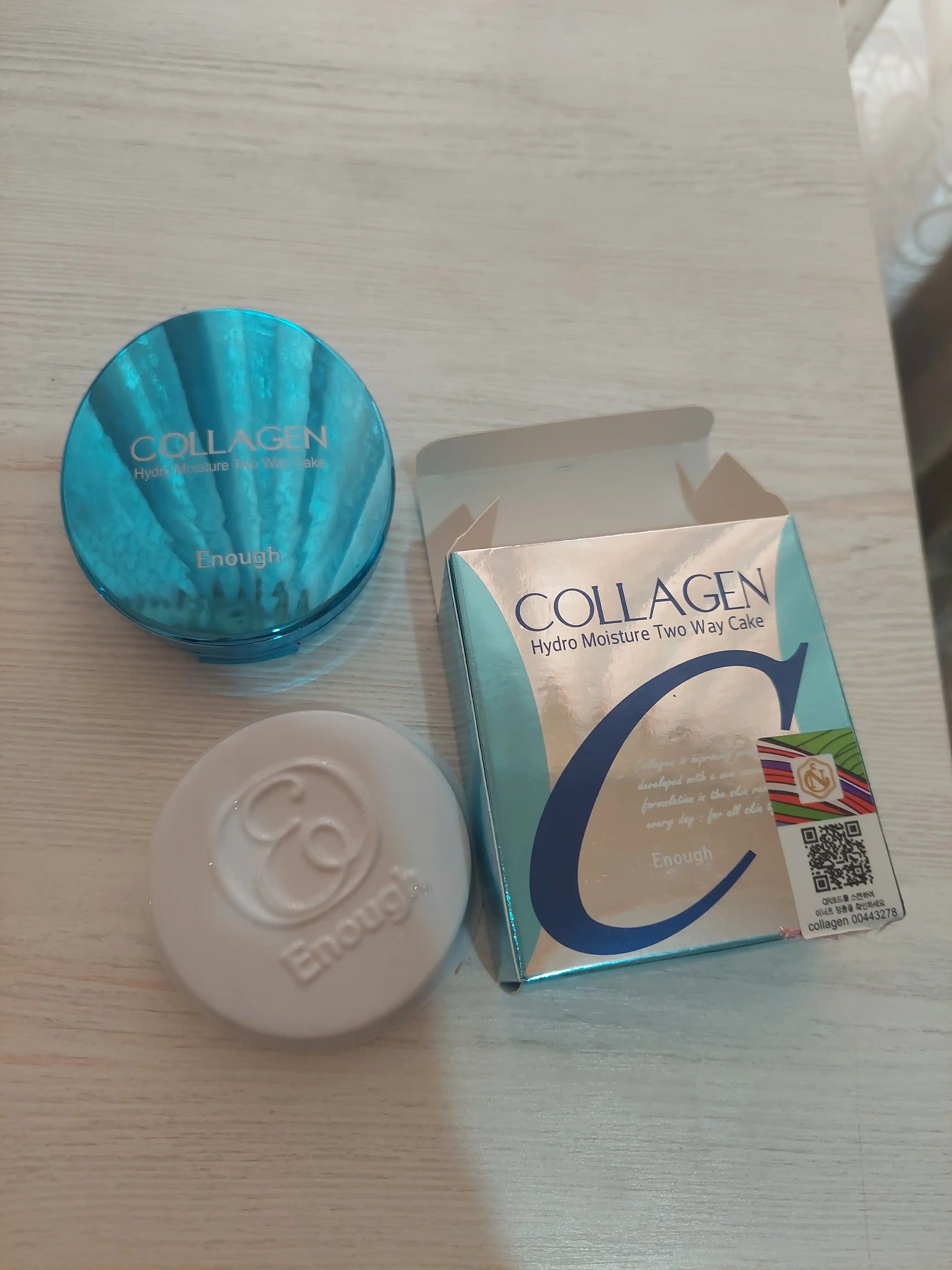Пудра для лица с коллагеном Enough Collagen Hydro Moisture Two Way Cake, 13 тон