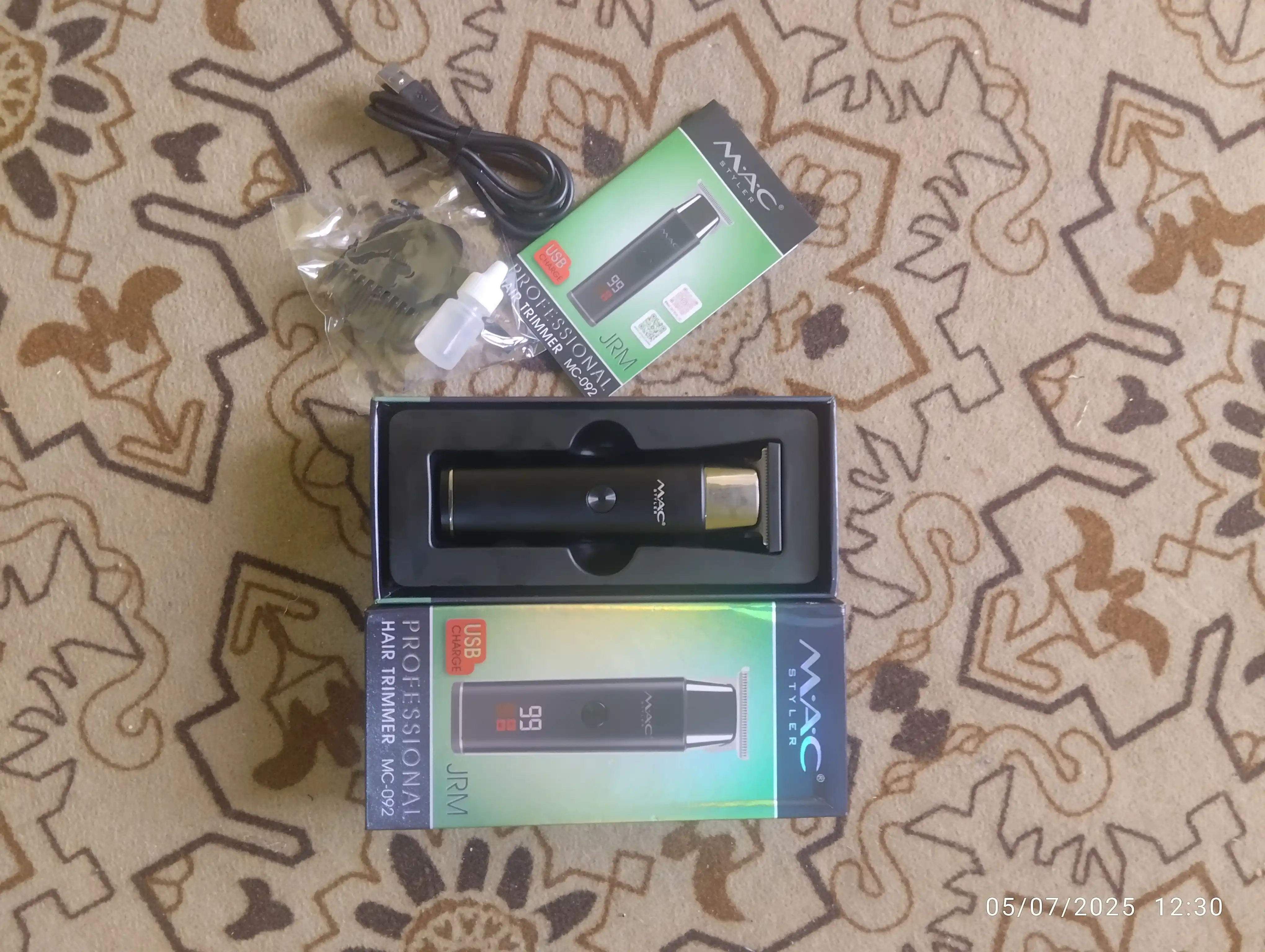Simsiz soch olish mashinasi, MAC MC-092, LED displeyli soqol trimmer