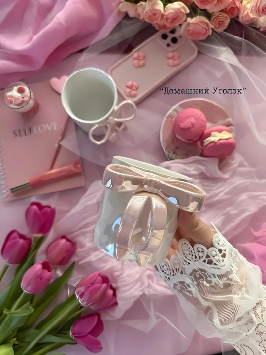 Кружка с бантом pinterest