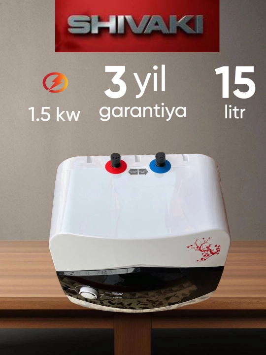 Водонагреватель Шиваки, герметичный, для кухни, 1,5 кВт, 10 и 15 литров