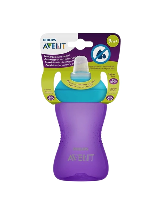 Поильник Philips Avent с твердым носиком, SCF804/03, 300 мл, 9+ мес, синий/фиолетовый