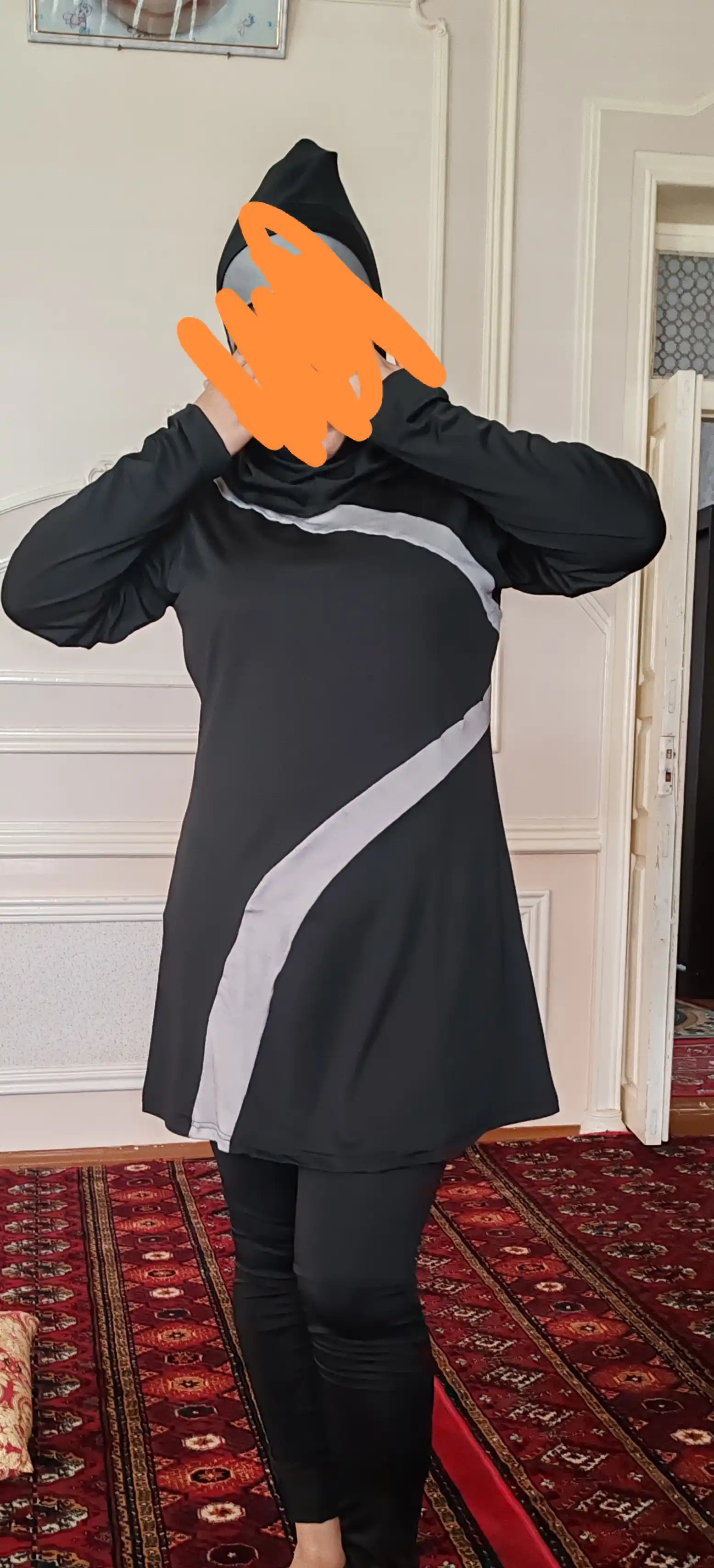 Ayollar uchun cho'milish kiyimi, yopiq, muslimalar uchun, burkini