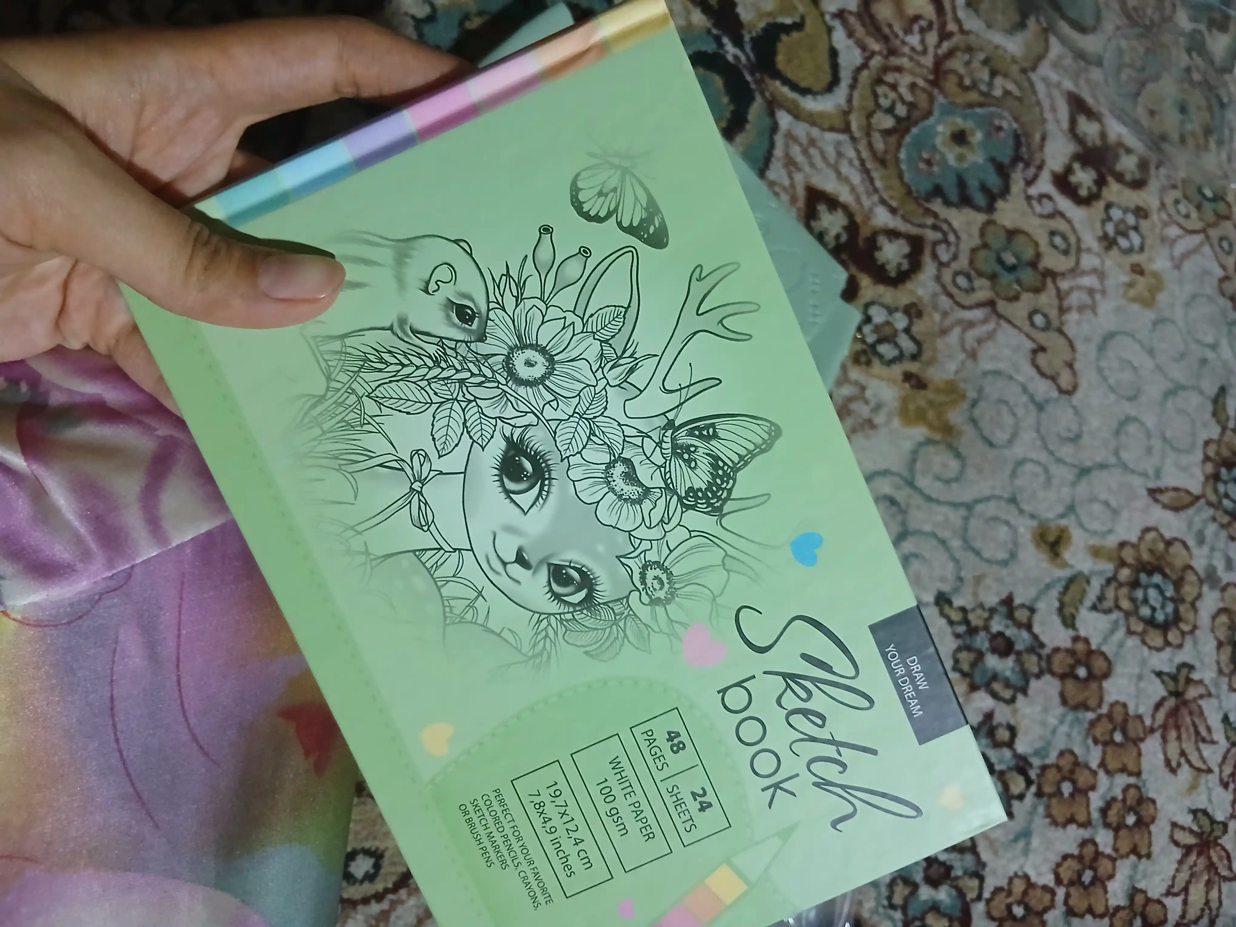 Sketchbook 21375 7Bs, mat laminatsiya, 197x124 mm, 24 varaq