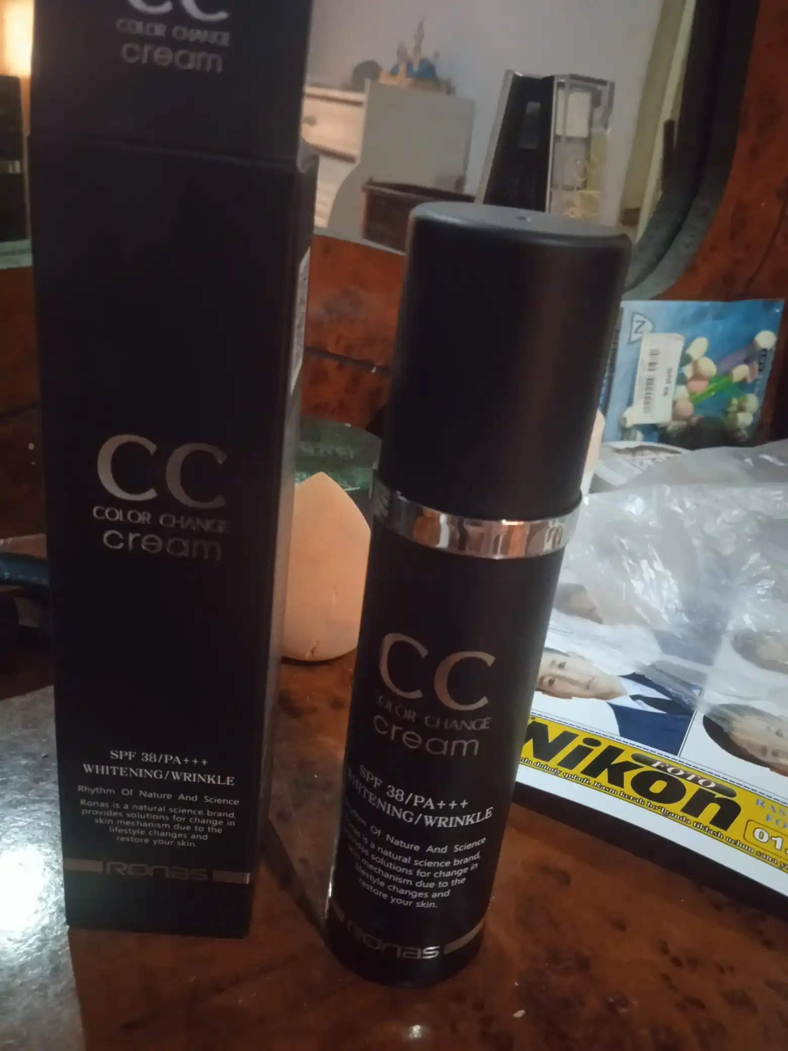 Yuz rangiga moslashuvchan CC-krem, Ronas CC cream color change SPF 34/PA, 50 ml