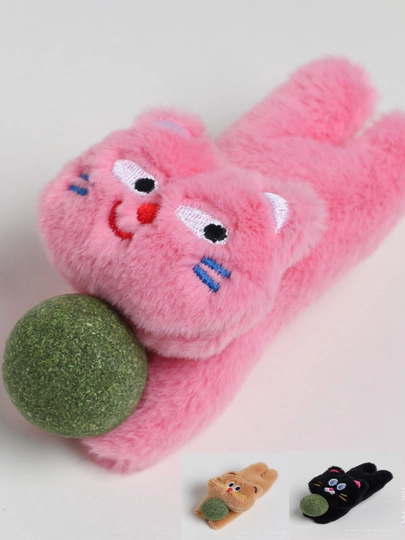 Игрушка для кошек и мелких собак, тапочка с мятным шариком