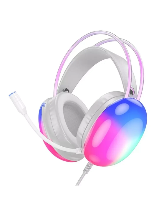 Игровые наушники, с микрофоном, проводные, для компьютера, с RGB-подсветкой