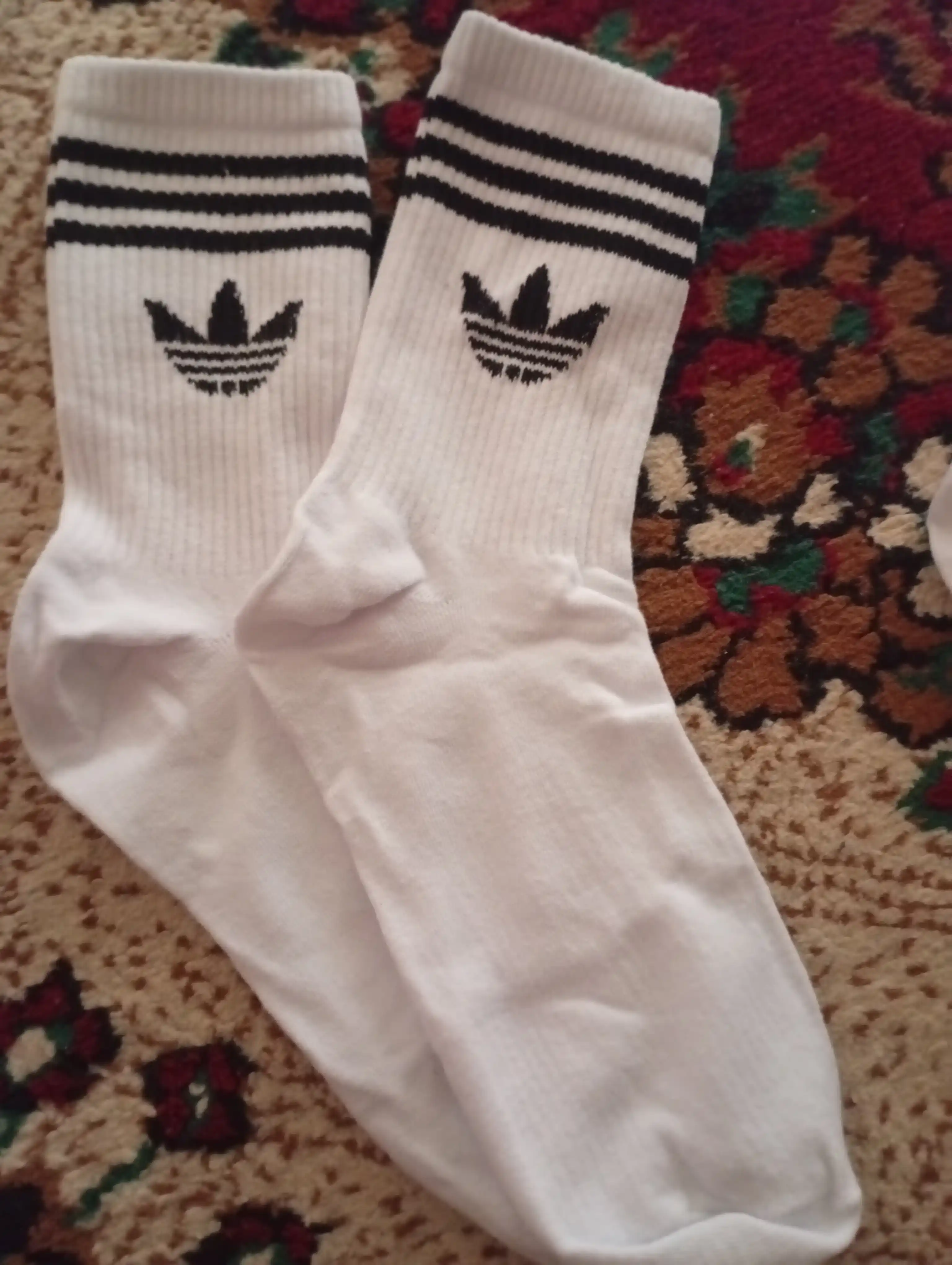 Белые, длинные, спортивные носки с принтом, 36 -43