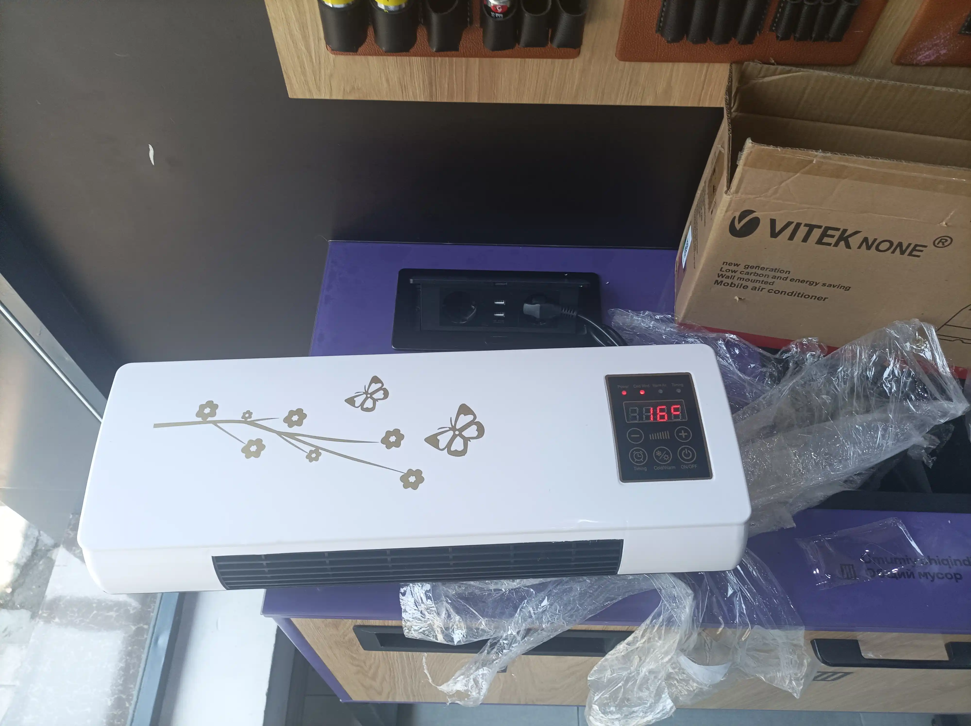 Devorga o'rnatiladigan elektr isitgich 1800 Vt — masofadan pult va taymerli