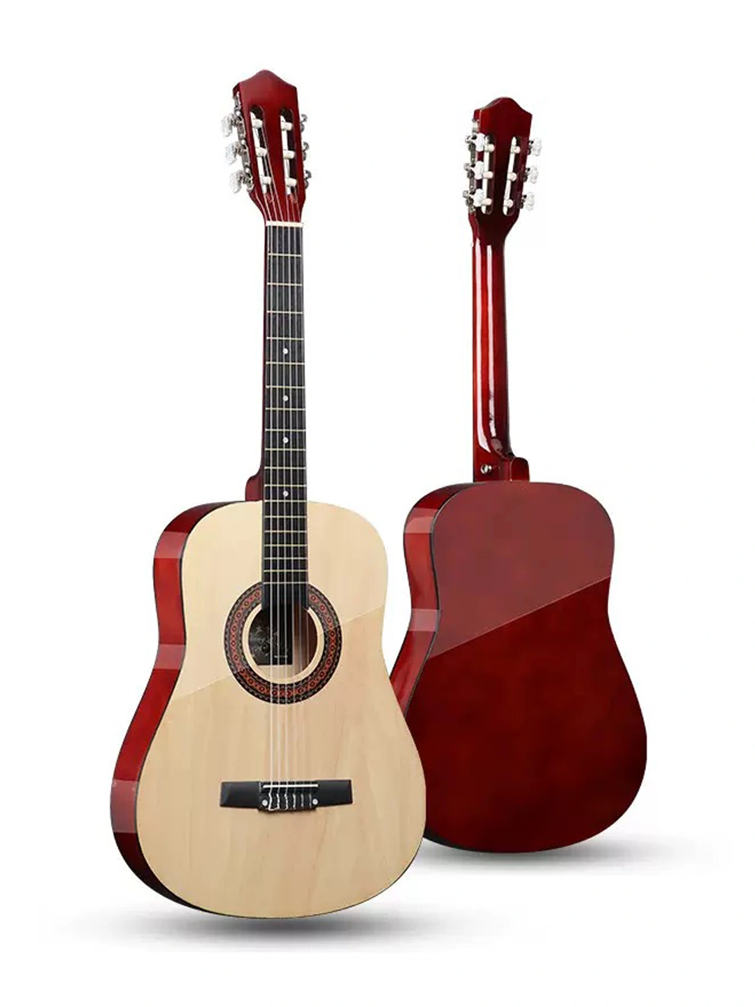 11 in 1, Klassik gitara 38 dyuym, 6 torli, neylon torlar, boshlovchilar uchun 2