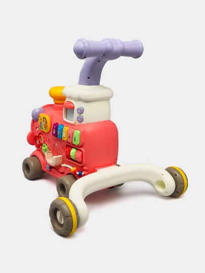 Ходунок паровозик — XTOYS77-HODUN12-РОЗОВ